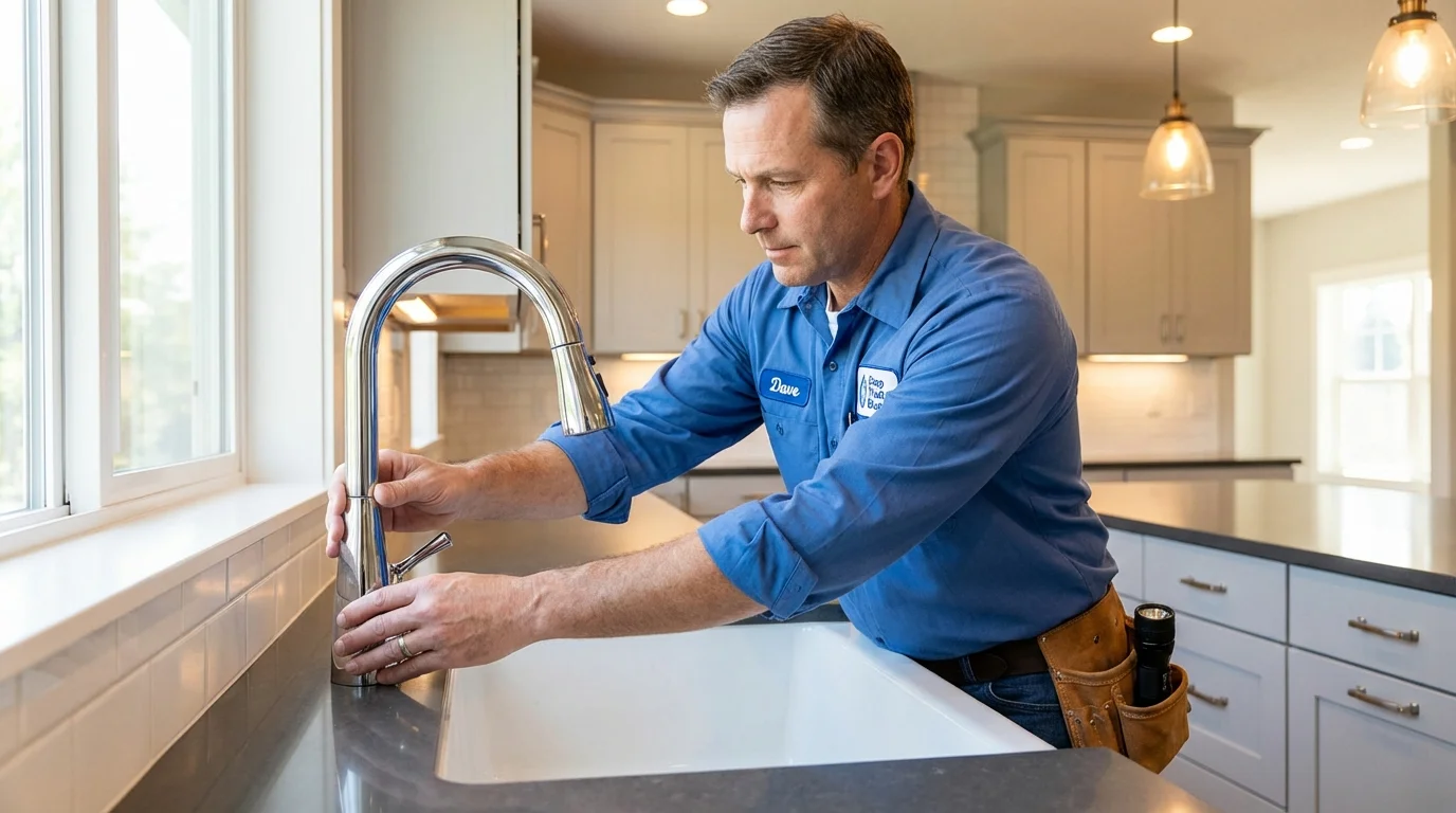 Kitchen faucet installation by Johns Plumbing LLC in Omaha